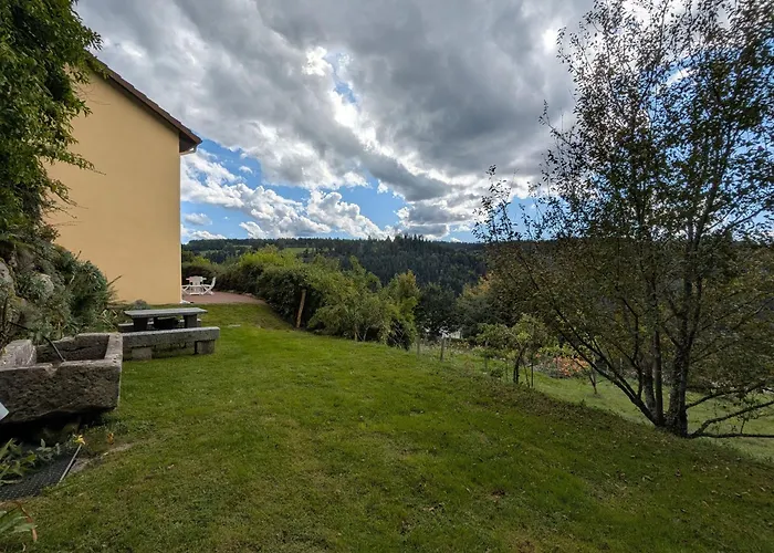 A La Montagne Avec Cheminee, Wifi Et Joli Terrain - Fr-1-589-179 公寓